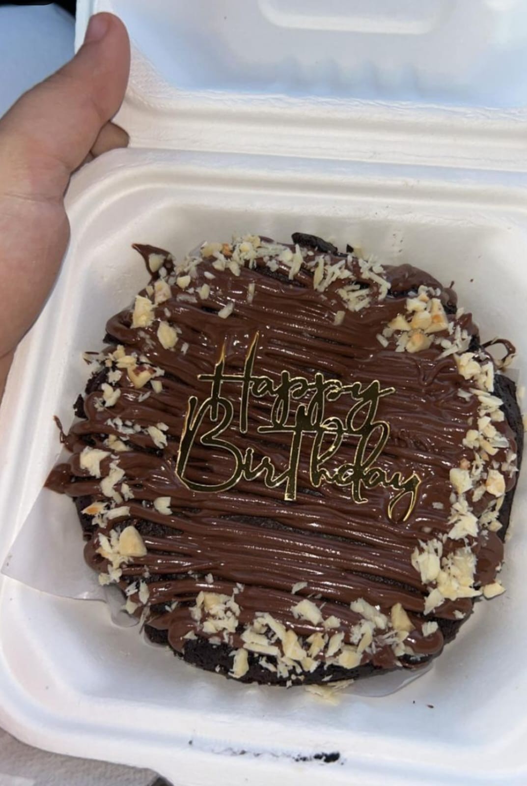 Chocolate Hazelnut Crunch Bento Cake